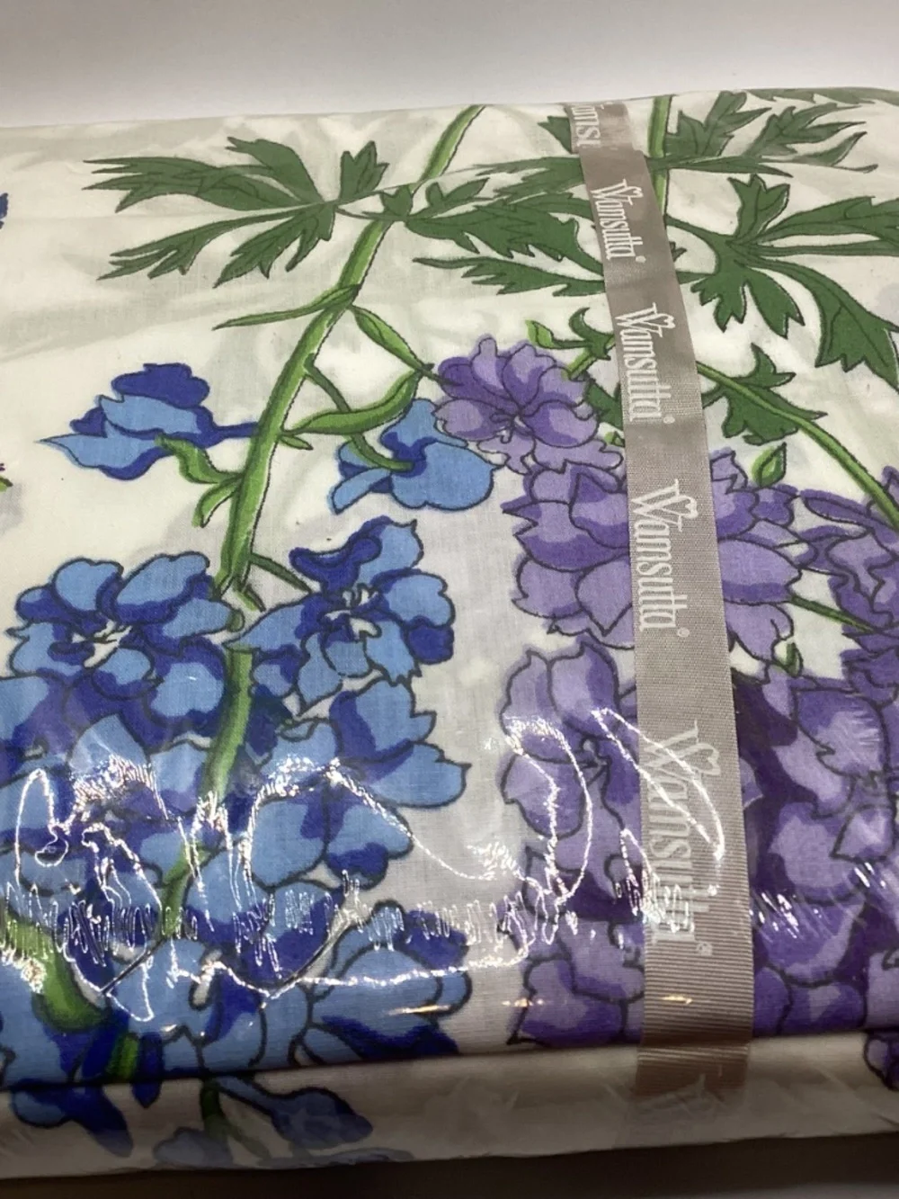 NWT Vintage Wamsutta DELPHINIUM No Iron Supercale Plus 200 Thread Queen Sheets